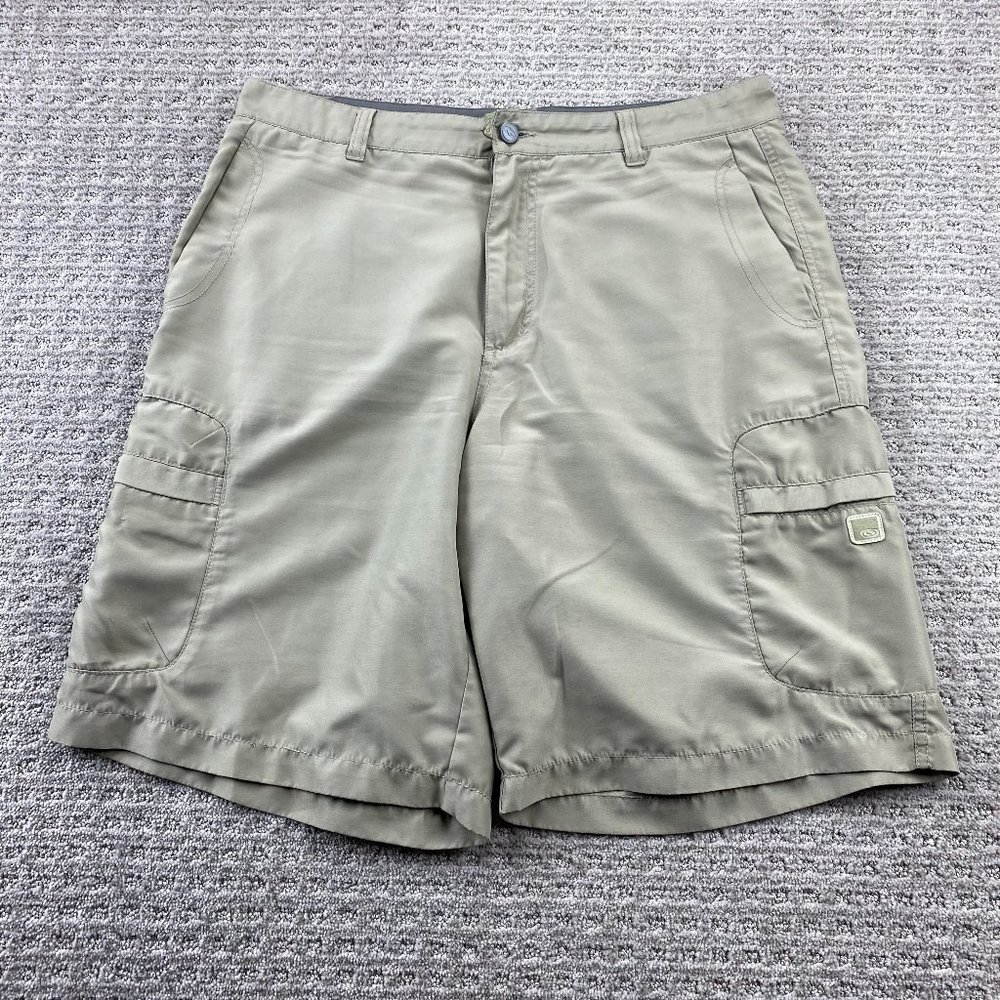 Gotcha Sports Shorts Men 36 Brown Chino Short Pants Activewear Polyester Casual